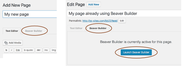 Edit page using Beaver Builder