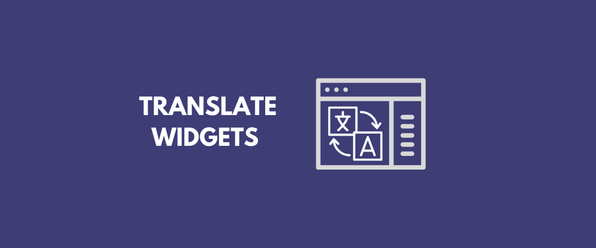 Translate Widgets in WordPress tutorial