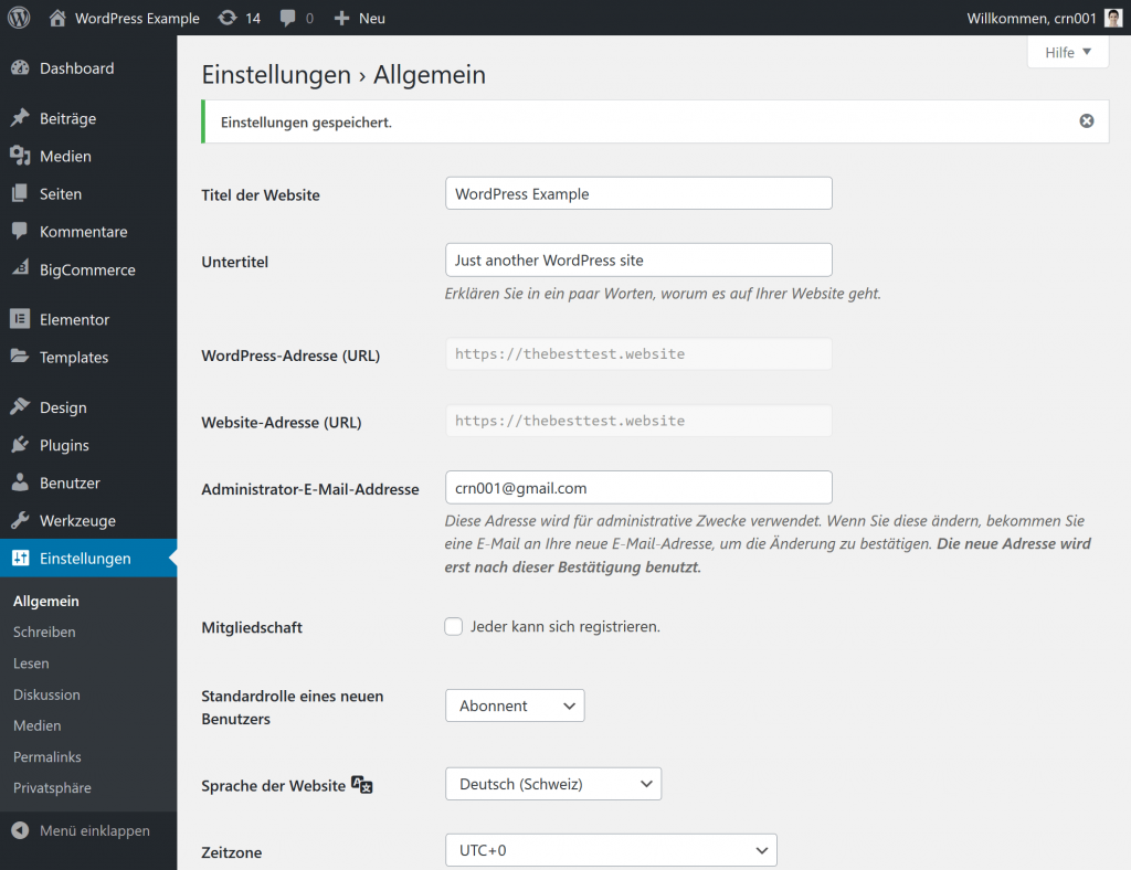 Different dashboard language