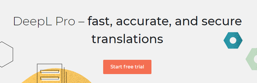 The DeepL Translator homepage.