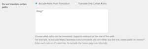 Example translation to exclude blog posts