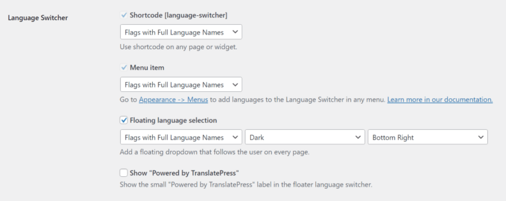 How to configure the LearnDash language switcher